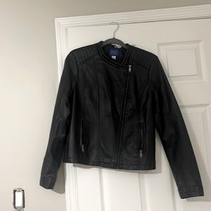 Black leather jacket
